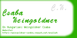 csaba weingoldner business card